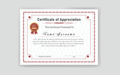 Education modern certificate design template with geometric effect achievement illustrations