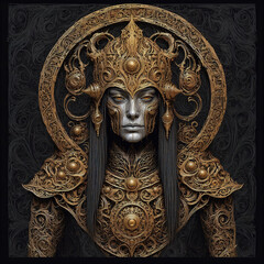 Ancient Portrait Vinly Movie Poster T-Shirt Cover Printable 3D Render