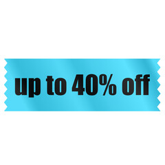 Up to 40 percent discount logo