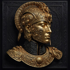 Ancient Portrait Vinly Movie Poster T-Shirt Cover Printable 3D Render