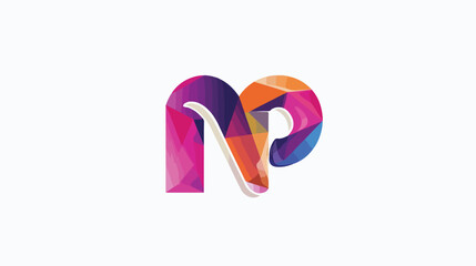 MP Letter Logo Design Template Vector flat vector 