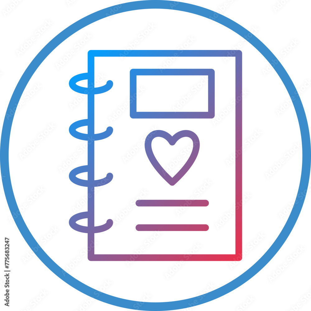 Poster Vector Design Notebook Icon Style