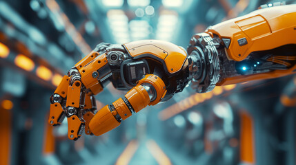 Fototapeta premium A fully functional robot arm.