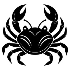 Crab head Silhouette Vector logo Art, Icons, and Graphics vector illustration