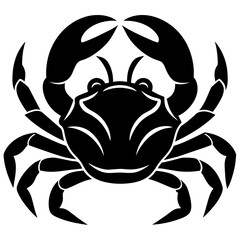 Crab head Silhouette Vector logo Art, Icons, and Graphics vector illustration