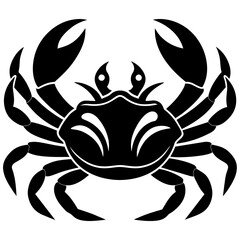 Crab head Silhouette Vector logo Art, Icons, and Graphics vector illustration