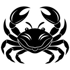 Crab head Silhouette Vector logo Art, Icons, and Graphics vector illustration