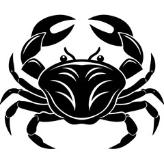Crab head Silhouette Vector logo Art, Icons, and Graphics vector illustration