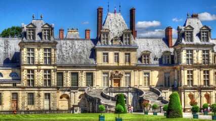 Fontainebleau palace (Chateau de Fontainebleau) in France