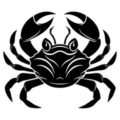 Crab head Silhouette Vector logo Art, Icons, and Graphics vector illustration