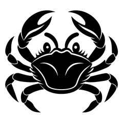 Crab head Silhouette Vector logo Art, Icons, and Graphics vector illustration