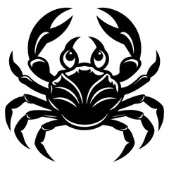 Crab head Silhouette Vector logo Art, Icons, and Graphics vector illustration