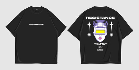 design t shirt oversize resis...