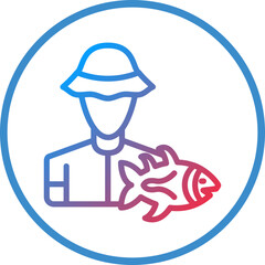 Vector Design Fisherman Icon Style