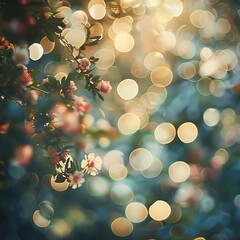 Dreamy Bokeh Effect Digital Background