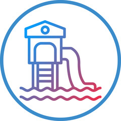 Vector Design Water Slide Icon Style
