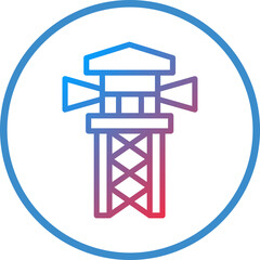Vector Design Observation Tower Icon Style