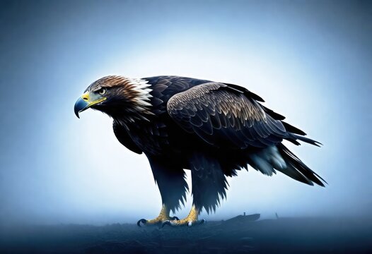 Eagle Closeup on sacry horror background