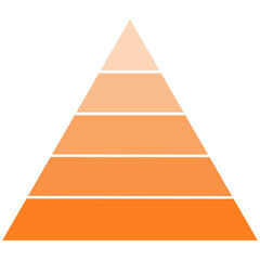 Pyramid with Different Shades of Orange. Can be used for Infographics.
