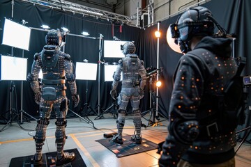 3D motion capture system for animation production using reflective markers.