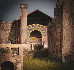 bright house in ruins