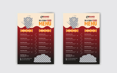 Restaurant Food Menu Design template with advertisement, layout, poster, flier Background. - obrazy, fototapety, plakaty