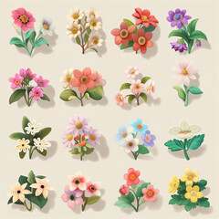 collection of aesthetic flowers