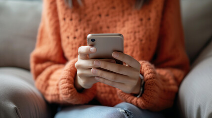 Digital Mental Health Apps: A person using a mental health app on their smartphone for guided meditation or mood tracking.