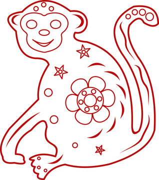 Shio Chinese Zodiac Outline 
