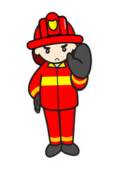 ストップポーズの消防士