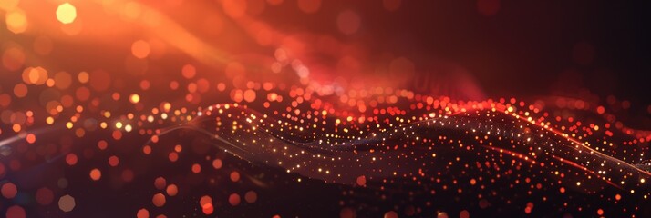 Obraz premium abstract modern wavy technology background in red