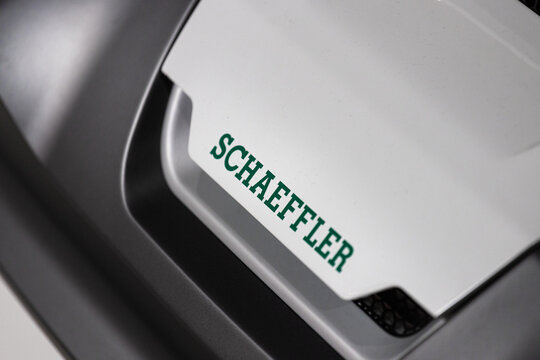 dillenburg, hesse, germany - 30 03 2024: a schaeffler electric car logo