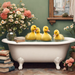 canetons baignoire duck bath instagram square post