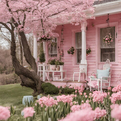 pink porch 