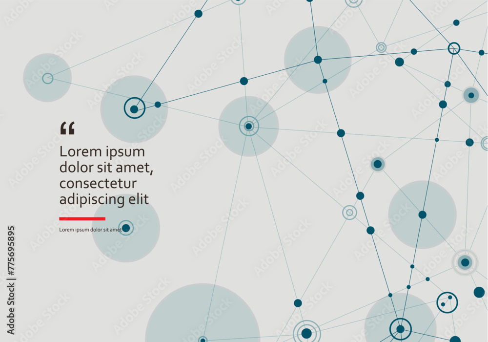 Fototapete Abstract connection lines and dots. Business success concept. Internet technology. Vector connect line