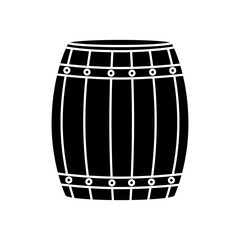 Barrel icon vector. Wine illustration sign. Wine barrel symbol or logo.