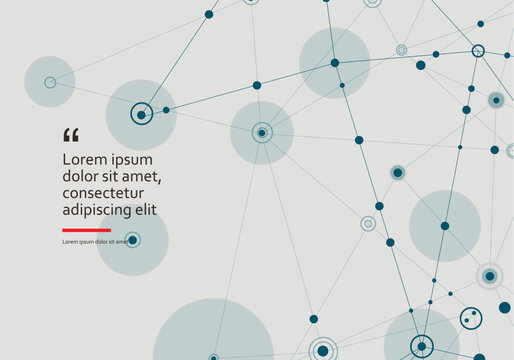 Abstract connection lines and dots. Business success concept. Internet technology. Vector connect line