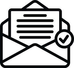 Letter correspondence icon outline vector. Mailbox distribution. Mail office envelope delivery - 775696273