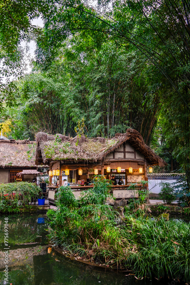 Canvas Prints du fu thatched cottage park, chengdu, china