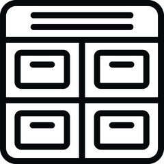 Postal parcel locker icon outline vector. Automated post box. Self service collection - 775697621