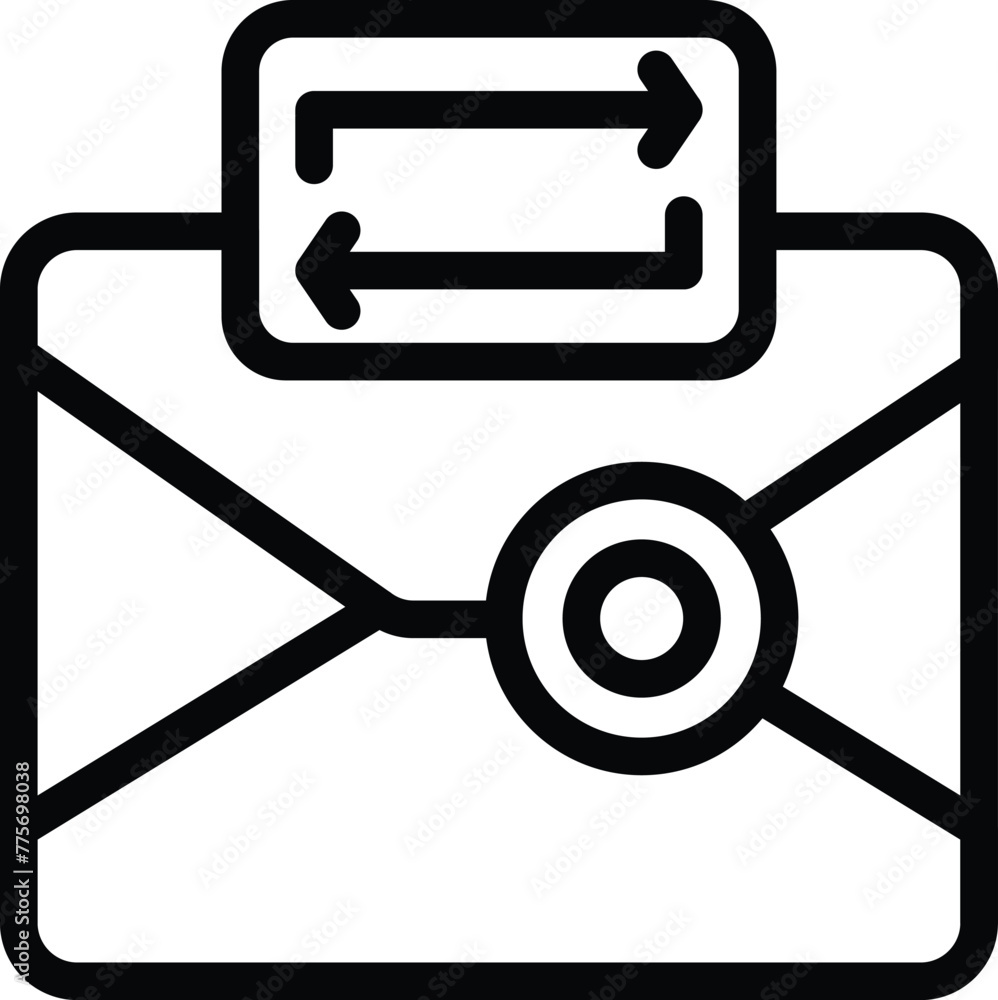 Poster letters distribution icon outline vector. post service correspondence. postman delivery envelope