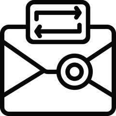 Letters distribution icon outline vector. Post service correspondence. Postman delivery envelope - 775698038