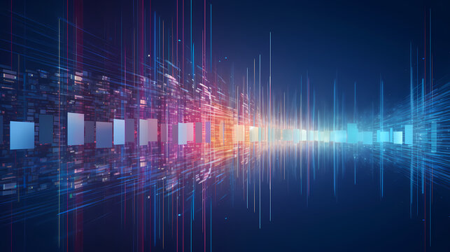 Abstract big data technology and data science, data flow concept