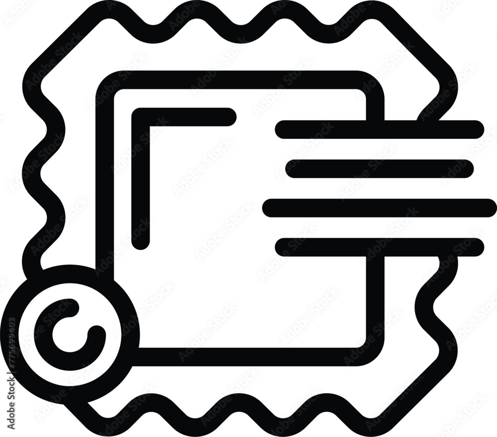 Poster parcel barcode icon outline vector. delivery tracking code. order package scanning