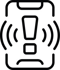 Emergency mobile call icon outline vector. Service support center. Emergency helpline aid - 775699894