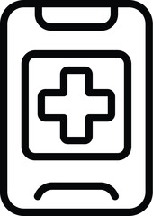 Medical emergency call icon outline vector. Doctor first aid, Clinic urgent helpline - 775700200