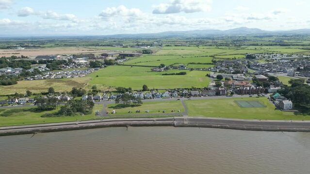 Aerial of Silloth - Cumbria 