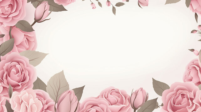 elegant mother's day banner template with pink background