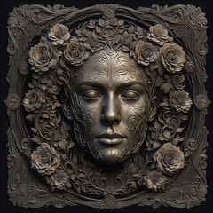 Horror Style Surrealist T-Shirt Vinly Movie Poster Cover Printable 3D Render