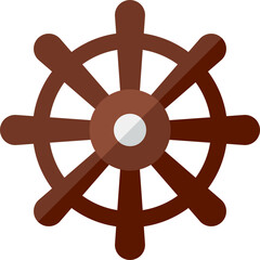 vector boat handwheel, ship wheel helm
